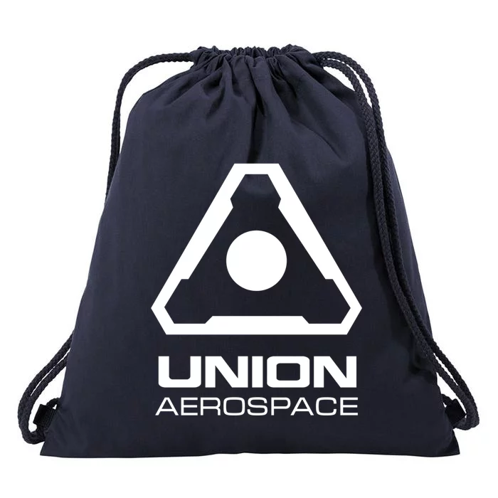 Union Aerospace White Insignia Drawstring Bag