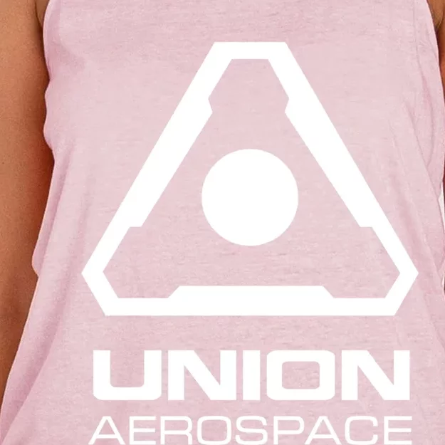 Union Aerospace White Insignia Women's Knotted Racerback Tank