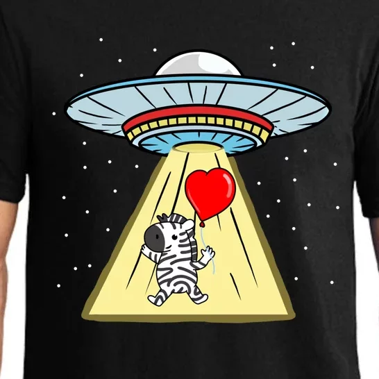 Ufo Abduction Zebra Valentines Day Great Gift Pajama Set