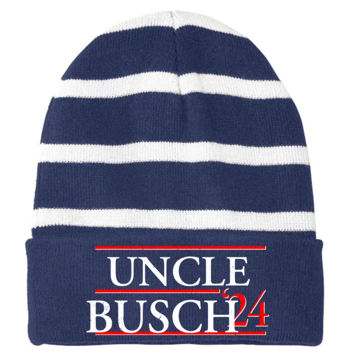 Uncle Busch 2024 Election Logo Striped Beanie with Solid Band