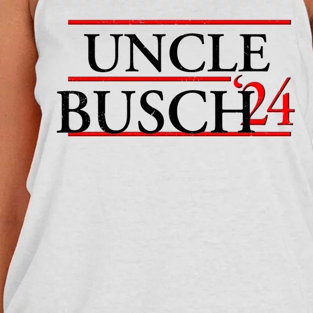 Uncle Busch 2024 Election Logo Women's Knotted Racerback Tank