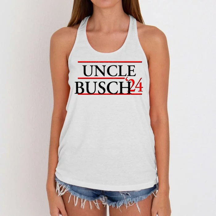 Uncle Busch 2024 Election Logo Women's Knotted Racerback Tank