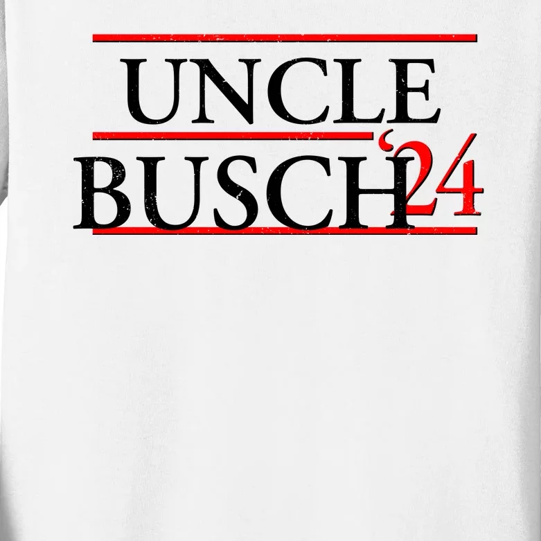 Uncle Busch 2024 Election Logo Kids Long Sleeve Shirt