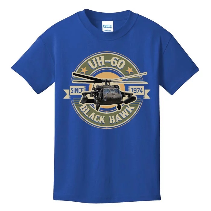 Uh60 Blackhawk Assault Helicopter Pilot Aviation Gift Kids T-Shirt