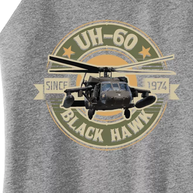 Uh60 Blackhawk Assault Helicopter Pilot Aviation Gift Women’s Perfect Tri Rocker Tank