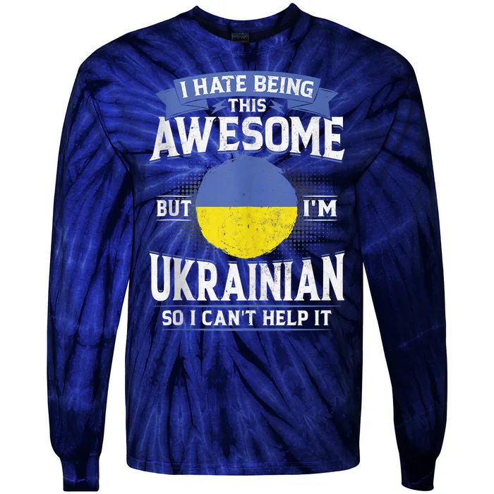 Ukraine Being Awesome Ukrainians Men & Women G Tie-Dye Long Sleeve Shirt