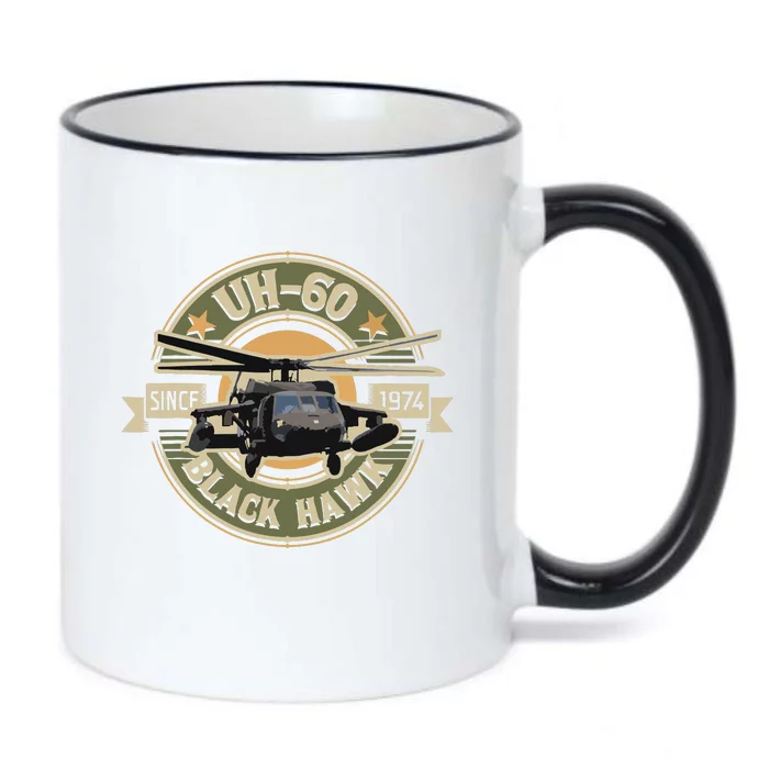 UH60 Blackhawk Assault Helicopter Pilot Aviation Black Color Changing Mug