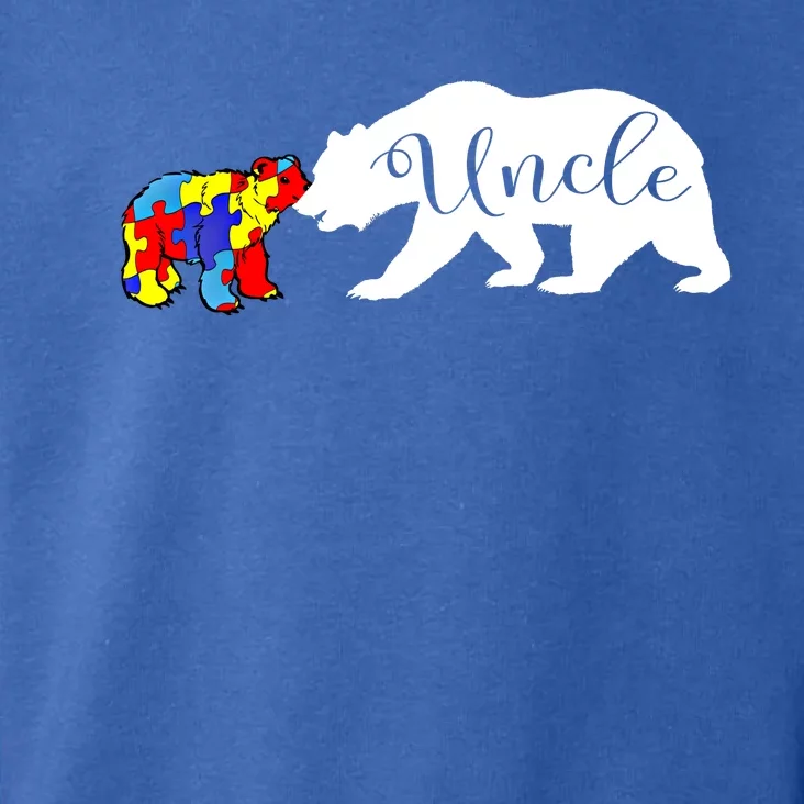 Uncle Bear Autism Awareness Month Cute Gift Puzzle Gift Toddler Hoodie