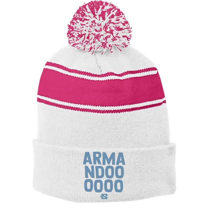 Unc Basketball Armandoooooo Bacot Stripe Pom Pom Beanie