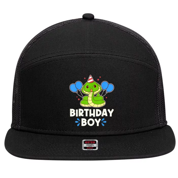 Ute Birthday Boy Cobra Graphic 7 Panel Mesh Trucker Snapback Hat