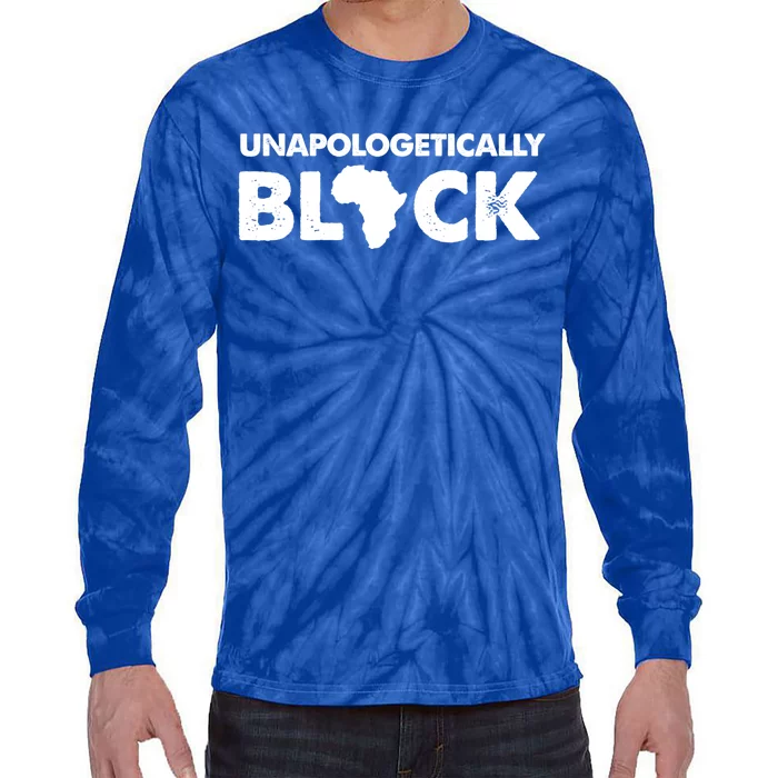 Unapologetically Black Black History Month Gift Tie-Dye Long Sleeve Shirt