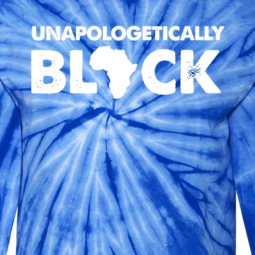 Unapologetically Black Black History Month Gift Tie-Dye Long Sleeve Shirt