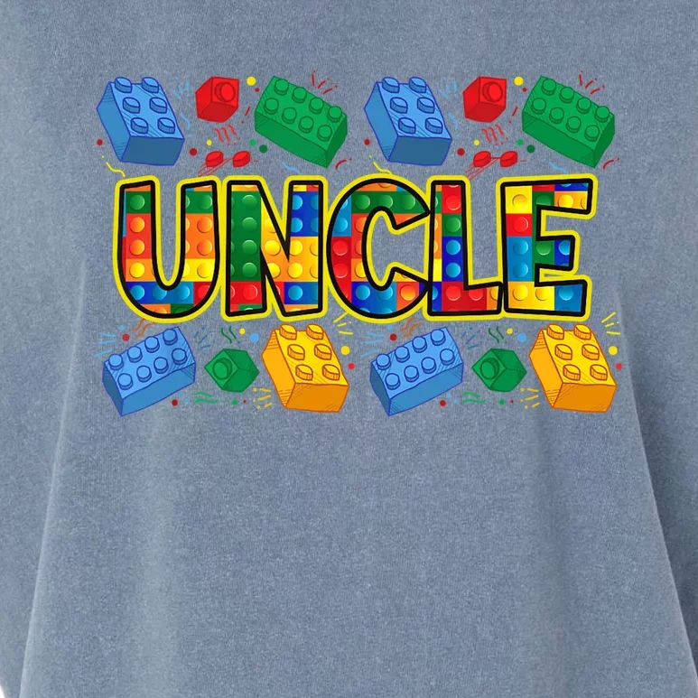 Uncle Brick Builder Funny Uncles Blocks Master Builder Garment-Dyed Women's Muscle Tee