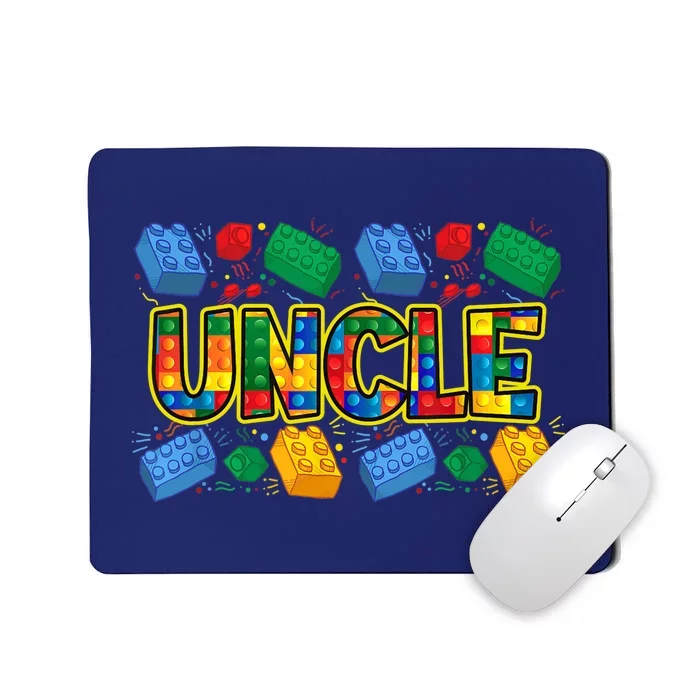 Uncle Brick Builder Funny Uncles Blocks Master Builder Mousepad