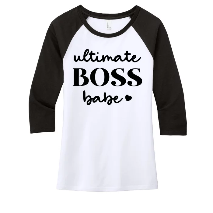 Ultimate Boss Babe Cute Gift Women's Tri-Blend 3/4-Sleeve Raglan Shirt