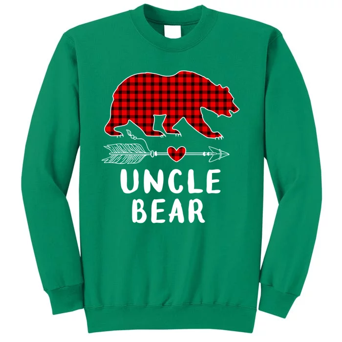 Uncle Bear Christmas Pajama Red Plaid Buffalo Xmas Sweatshirt
