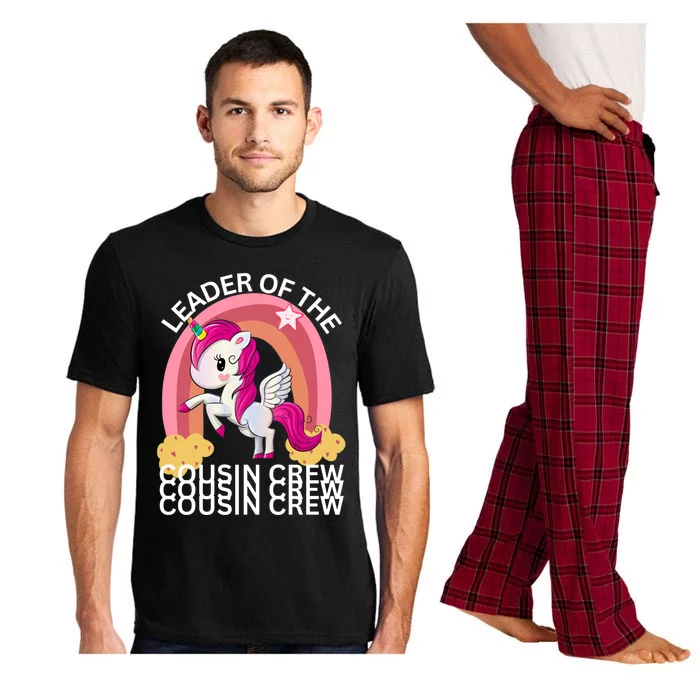 Unicorn Best Cousin Crew Christmas Leader Of The Cousin Crew Gift Pajama Set