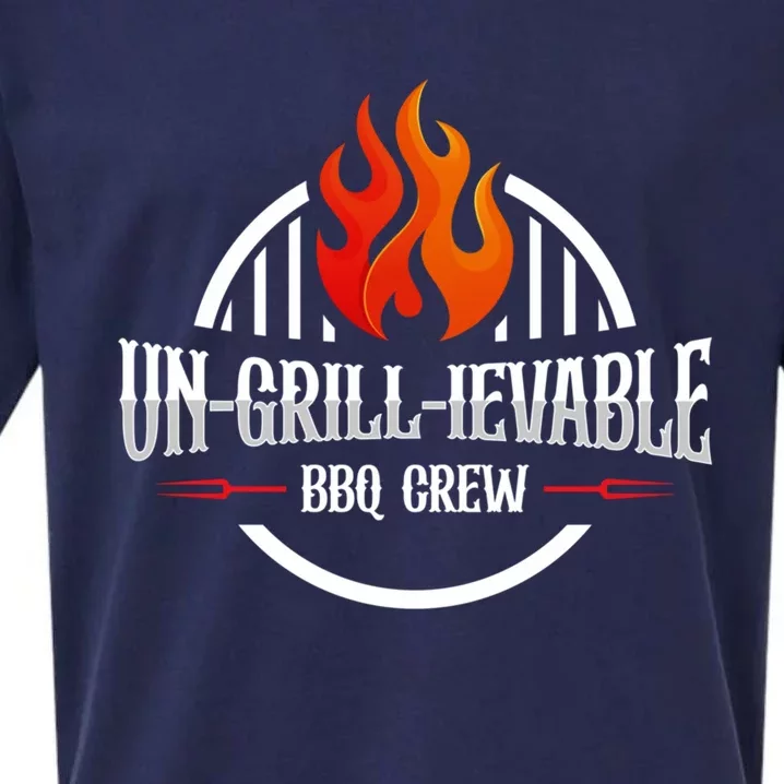 Ungrillievable Bbq Crew Barbecue Grill Cool Gift Sueded Cloud Jersey T-Shirt