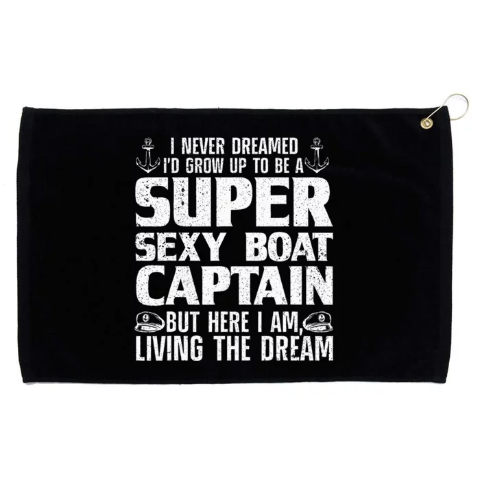 Unny Boat Captain For Women Boating Boat Captain Grommeted Golf Towel