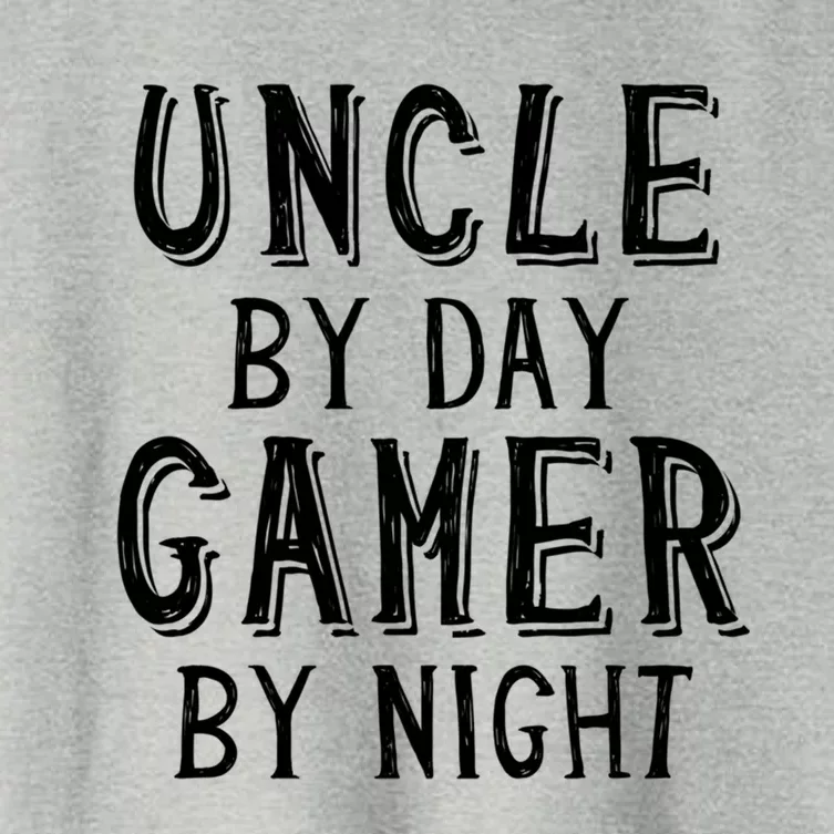 Uncle By Day Gamer By Night Nerd Geek Video Gamer Uncle Cool Gift Women's Crop Top Tee