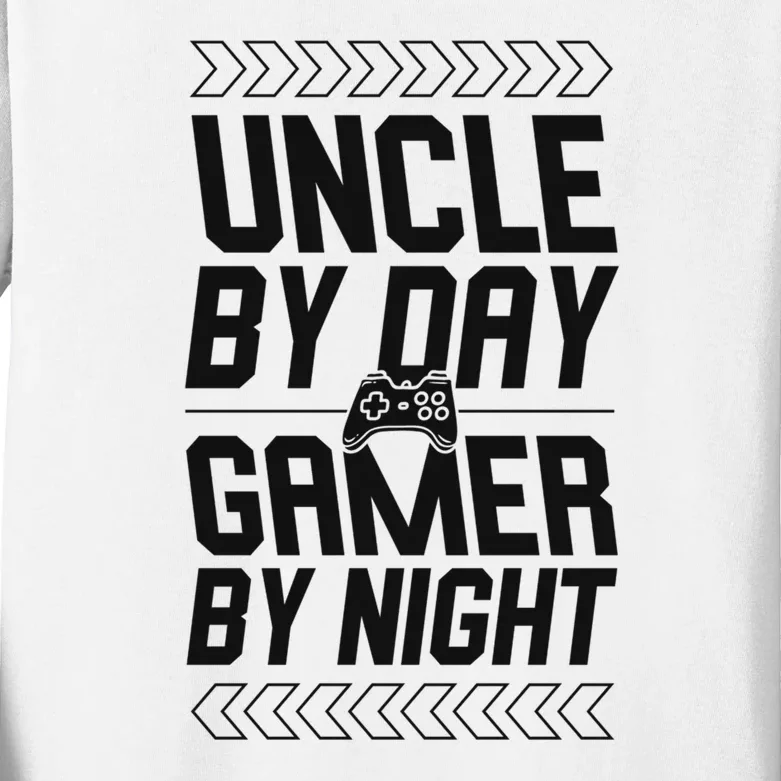 Uncle By Day Gamer By Ningt Game Controllers Gift For Gamer Player Kids Long Sleeve Shirt