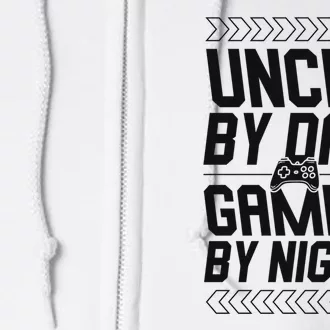 Uncle By Day Gamer By Ningt Game Controllers Gift For Gamer Player Full Zip Hoodie