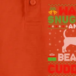 Ugly Beagle Dog Xmas Sweater Style Santa Beagle Christmas Funny Gift Dry Zone Grid Performance Polo