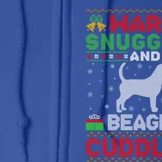 Ugly Beagle Dog Xmas Sweater Style Santa Beagle Christmas Funny Gift Full Zip Hoodie