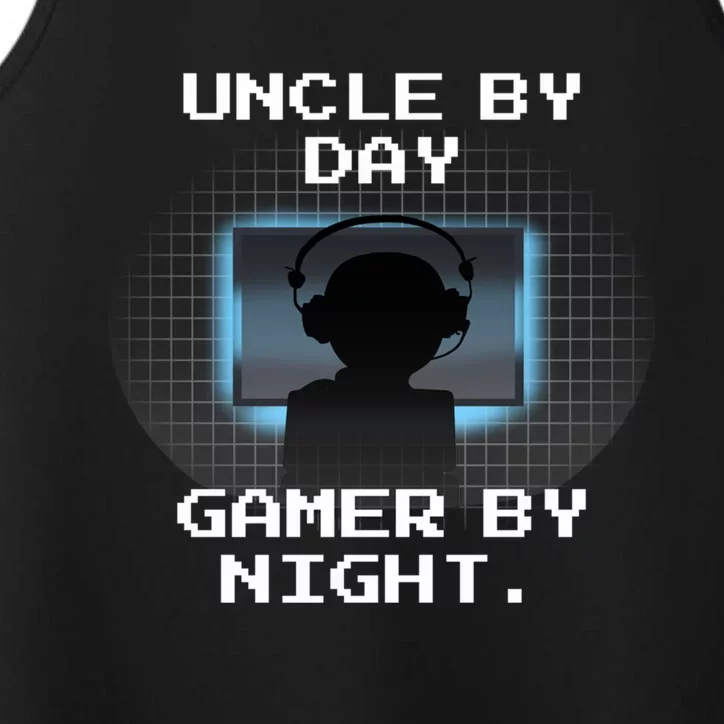 Uncle By Day Gamer By Night Gift Performance Tank