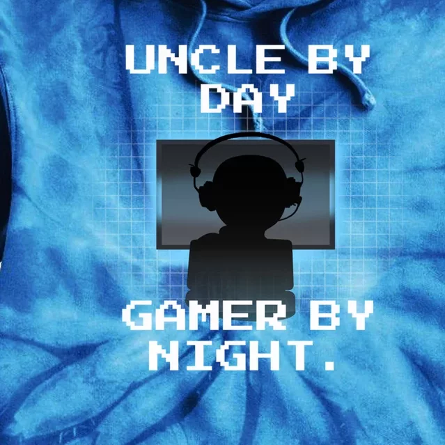 Uncle By Day Gamer By Night Gift Tie Dye Hoodie