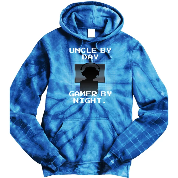 Uncle By Day Gamer By Night Gift Tie Dye Hoodie