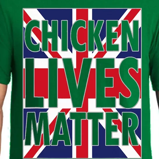 Uk British Flag England Chicken Lives Matter Pajama Set