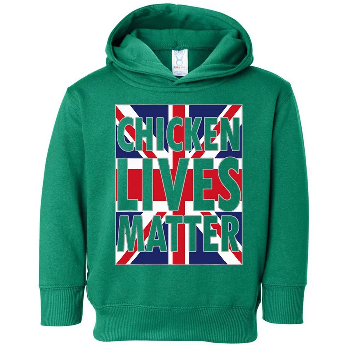 Uk British Flag England Chicken Lives Matter Toddler Hoodie