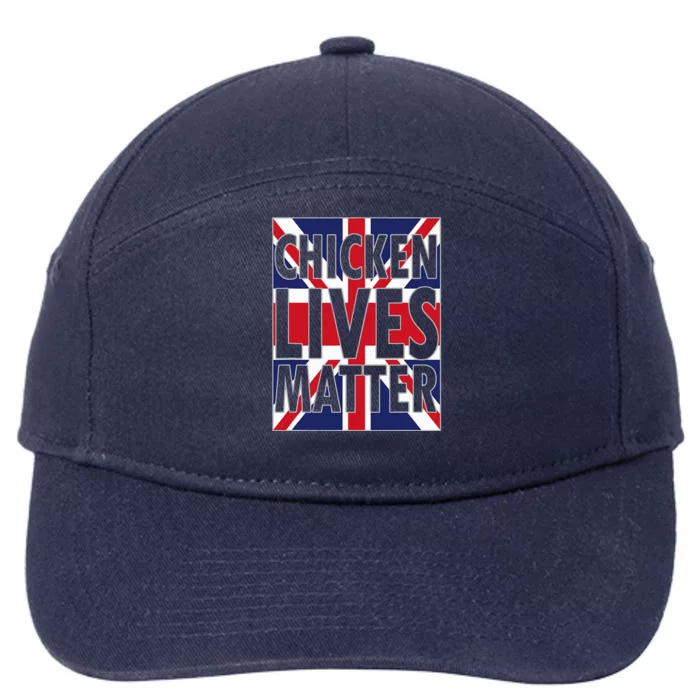 Uk British Flag England Chicken Lives Matter 7-Panel Snapback Hat