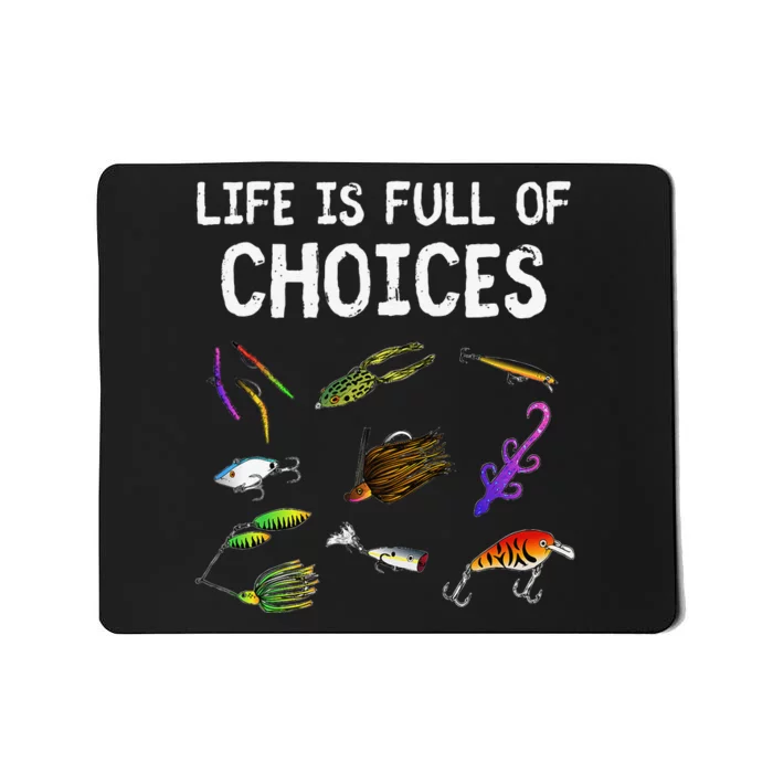 Unique Bass Fishing Gift Assorted Lures For Bass Fisherman Mousepad