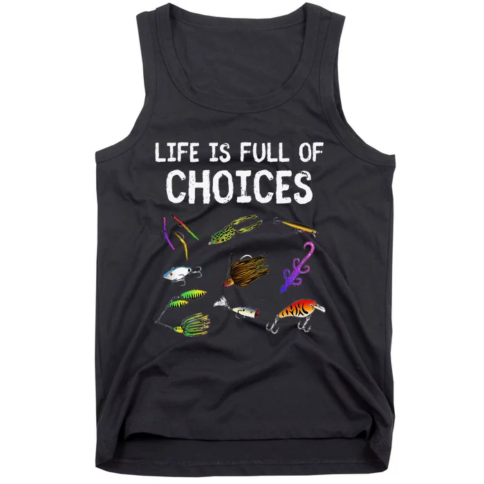 Unique Bass Fishing Gift Assorted Lures For Bass Fisherman Tank Top