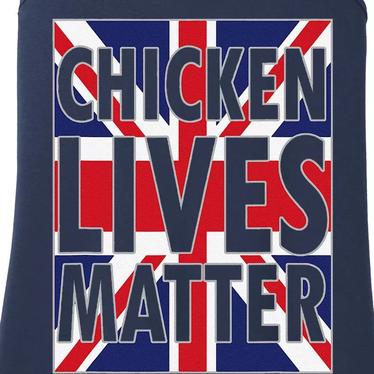 Uk British Flag England Chicken Lives Matter Ladies Essential Tank