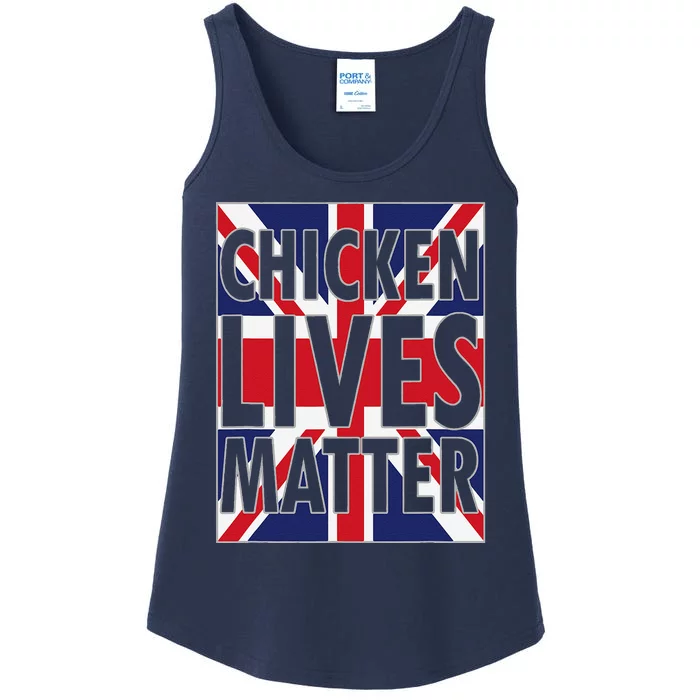 Uk British Flag England Chicken Lives Matter Ladies Essential Tank