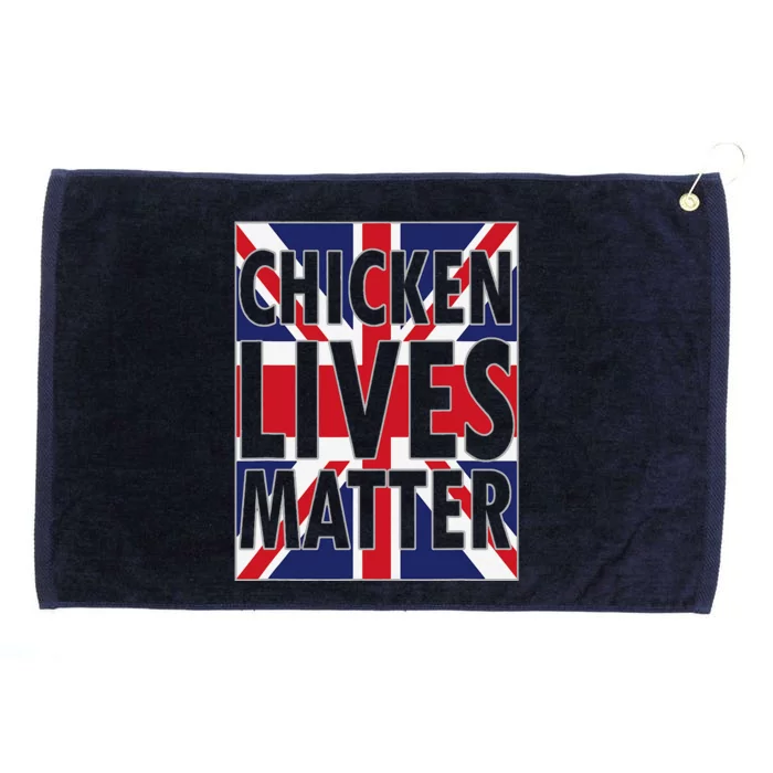 Uk British Flag England Chicken Lives Matter Grommeted Golf Towel