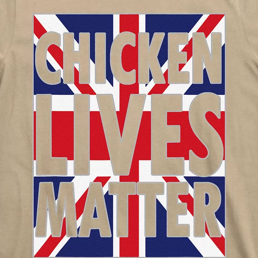 Uk British Flag England Chicken Lives Matter T-Shirt