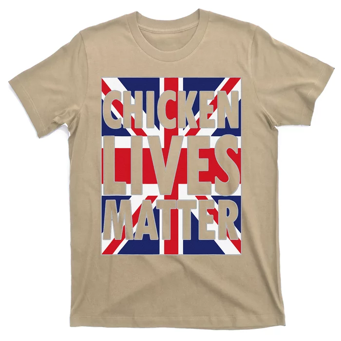 Uk British Flag England Chicken Lives Matter T-Shirt