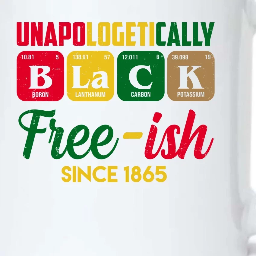 Unapologetically Black Free Ish Since 1865 Juneteenth Black Color Changing Mug