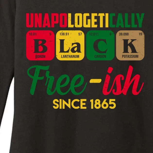 Unapologetically Black Free Ish Since 1865 Juneteenth Womens CVC Long Sleeve Shirt