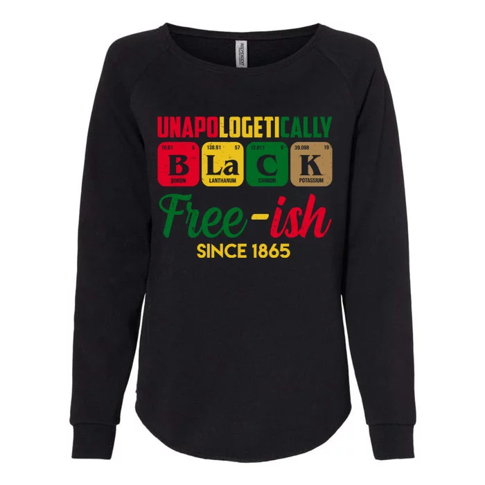 Unapologetically Black Free Ish Since 1865 Juneteenth Womens California Wash Sweatshirt