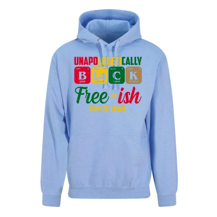 Unapologetically Black Free Ish Since 1865 Juneteenth Unisex Surf Hoodie