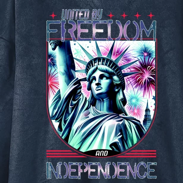 United By Freedom And Independence Hooded Wearable Blanket