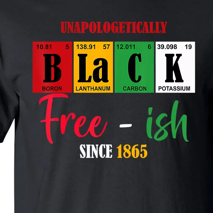 Unapologetically Black Freeish Since 1865 Juneteenth Tall T-Shirt