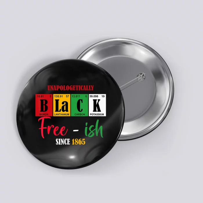 Unapologetically Black Freeish Since 1865 Juneteenth Button