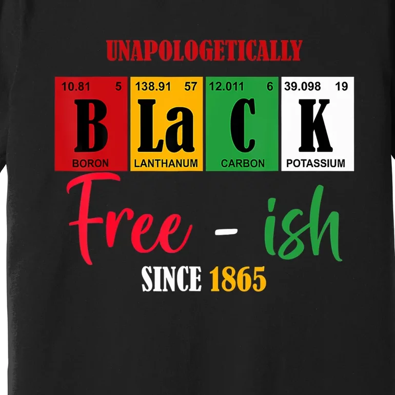 Unapologetically Black Freeish Since 1865 Juneteenth Premium T-Shirt