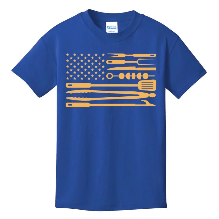 Usa Bbq Flag Gift Bbq Gift Kids T-Shirt